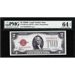 1928D $2 Legal Tender Note Fr.1505 PMG Choice Uncirculated 64EPQ