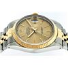 Image 4 : Rolex Mens Two Tone 14K Champagne Tapestry Index 36MM Datejust Wristwatch