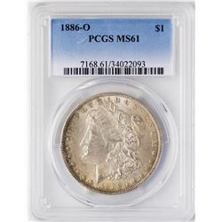 1886-O $1 Morgan Silver Dollar Coin PCGS MS61