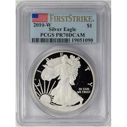 2010-W $1 Proof American Silver Eagle Coin PCGS PR70DCAM First Strike