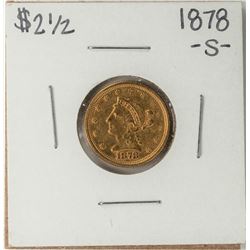 1878-S $2 1/2 Liberty Head Quarter Eagle Gold Coin