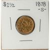Image 1 : 1878-S $2 1/2 Liberty Head Quarter Eagle Gold Coin