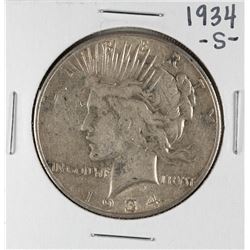 1934-S $1 Peace Silver Dollar Coin