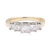 Image 2 : 14KT Yellow And White Gold 1.01 ctw Diamond Ring