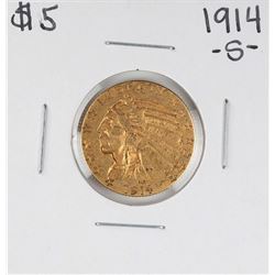 1914-S $5 Indian Head Half Eagle Gold Coin