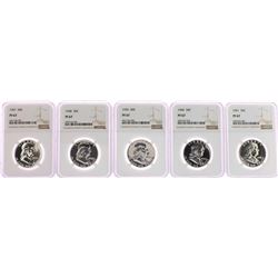 Lot of 1957-1961 Franklin Half Dollar Coins NGC PF67