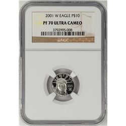 2001-W $10 Proof Platinum American Eagle Coin NGC PF70 Ultra Cameo