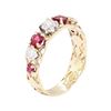 Image 4 : 14KT Yellow Gold 1.25 ctw Ruby And Diamond Ring