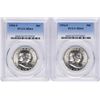 Image 1 : Lot of (2) 1954-S Franklin Half Dollar Coins PCGS MS64