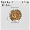 Image 1 : 1928 $2 1/2 Indian Head Quarter Eagle Gold Coin