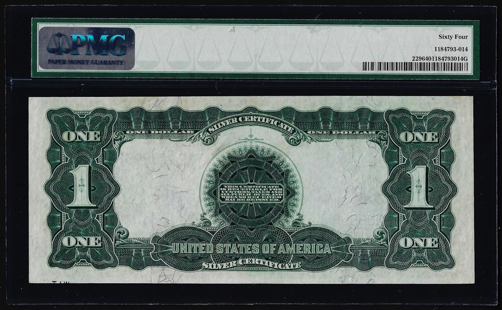 1899 $1 Black Eagle Silver Certificate Fr 229 PMG Choice Uncirculated 64 1899 $1 Black Eagle Silver Certificate Fr 229 PMG Choice Uncirculated 64