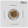 Image 1 : 1853 $1 Liberty Head Gold Dollar Coin