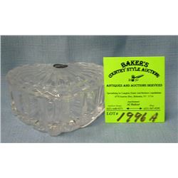 Crystal heart shaped trinket box