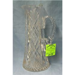 Antique heavy lead crystal pitcher