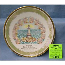 Early lighthouse souvenir plate