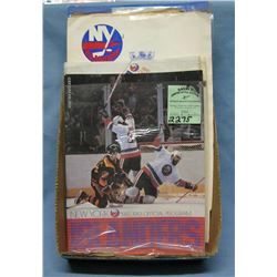 Box of vintage hockey programs