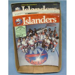 Box of vintage hockey programs