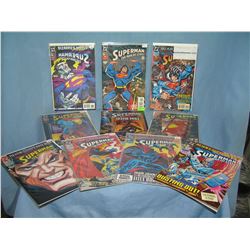 Collection of vintage Superman comic books