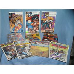 Vintage Superman and friends comic books