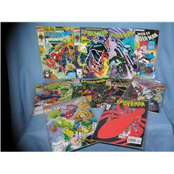 Collection of vintage spiderman comic books
