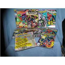 Collection of vintage spiderman comic books
