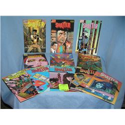 Collection of vintage Shatter comic books
