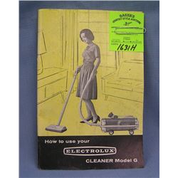 Vintage Electrolux vacuum cleaner catalog