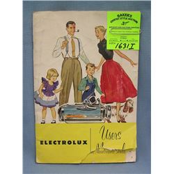 Vintage Electrolux vacuum cleaner catalog