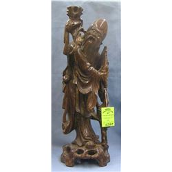 Large hand carved oriental Wiseman figure