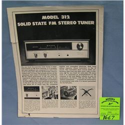 Scott solid state FM stereo tuner pamphlet