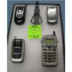 Group of modern cell phones