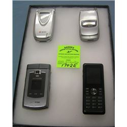 Group of modern cell phones