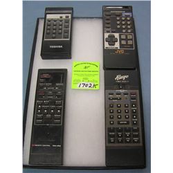 Group of TV remote controls