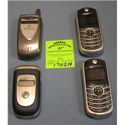 Group of modern cell phones