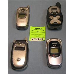 Group of modern cell phones