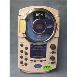 Jwin CD player and shower clock radio