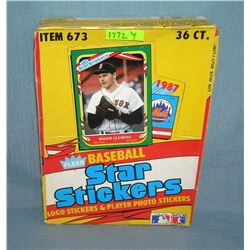 Box of vintage Fleer baseball cards