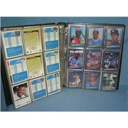 Binder full of vintage baseball cards