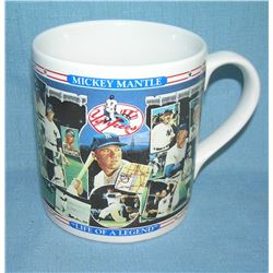 Mickey Mantle photo illustrated mug