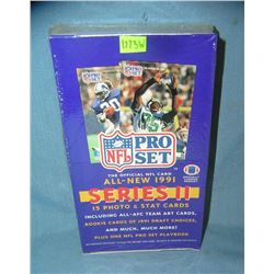 Factory sealed box of NFL football cards