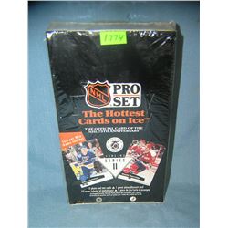 Box of vintage NHL pro hockey cards