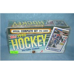 Box of vintage Topps hockey cards