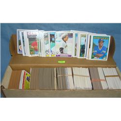 Box full of vintage baseball cards