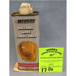 Can of leather baseball glove conditioning oil