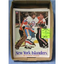 Box of vintage hockey programs