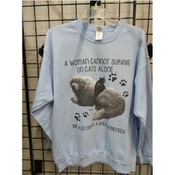 NEW WOMENS XL SWEAT SHIRT THEMED