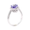 Image 4 : 2.61 ctw Tanzanite and Diamond Ring - 14KT White Gold