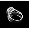 Image 3 : 14KT White Gold 4.81 ctw Tanzanite and Diamond Ring