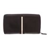 Bally Black Leather Long Zipper Wallet