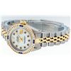 Image 5 : Rolex Ladies 2 Tone 14K MOP Ruby & Sapphire Channel Set Datejust Wristwatch